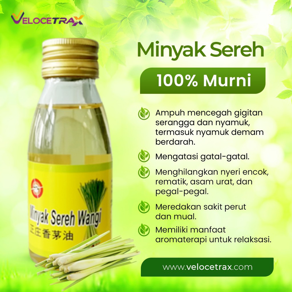 Jual Minyak Sereh Murni 100% Wangi 60mL | Shopee Indonesia