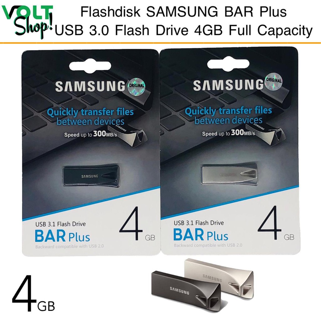 Jual Flashdisk Samsung BAR Plus USB 3.1 Flash Drive 4GB Full Capacity ...