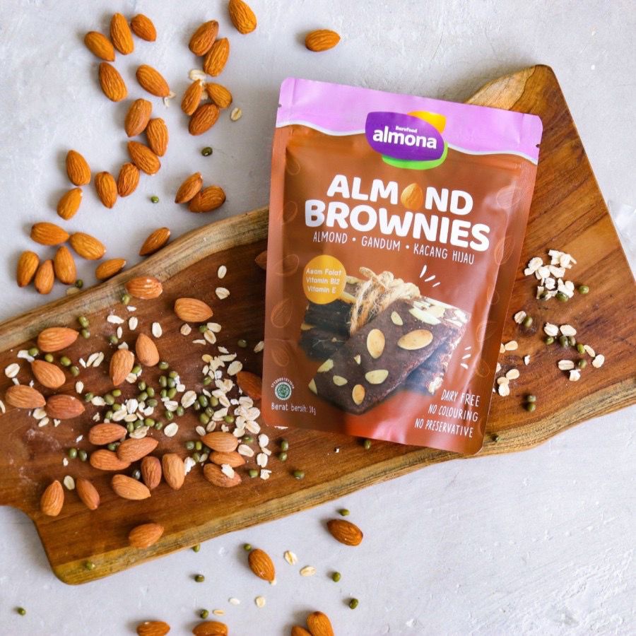 Jual Almona Almond Brownies 50gr / Snack Sehat Dairy Free No Gluten ...