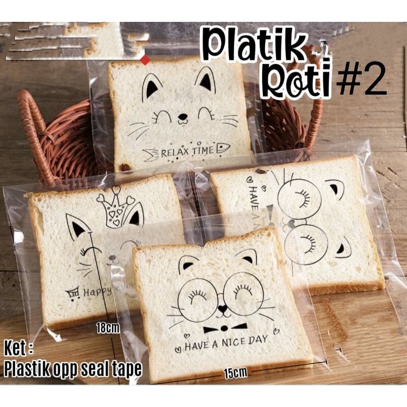 Jual 10pcs Plastik Roti 15x18 cm Plastik Seal Kue Plastik Roti Plastik ...