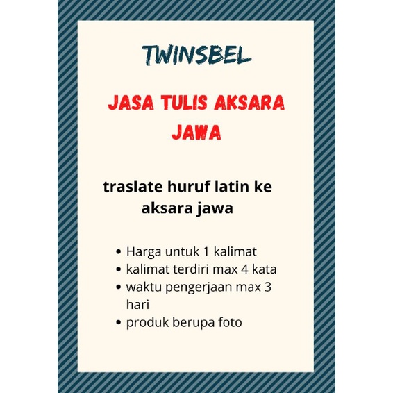 Jual Jasa Tulis Aksara Jawa Translate Latin Ke Aksara Jawa Shopee