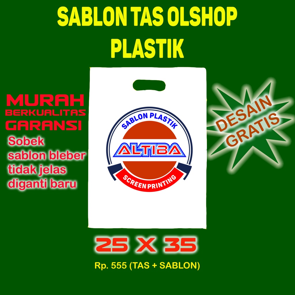 Jual Sablon Tas Belanja Plong Hd 25 X 35 Cm Plastik Sablon Custom