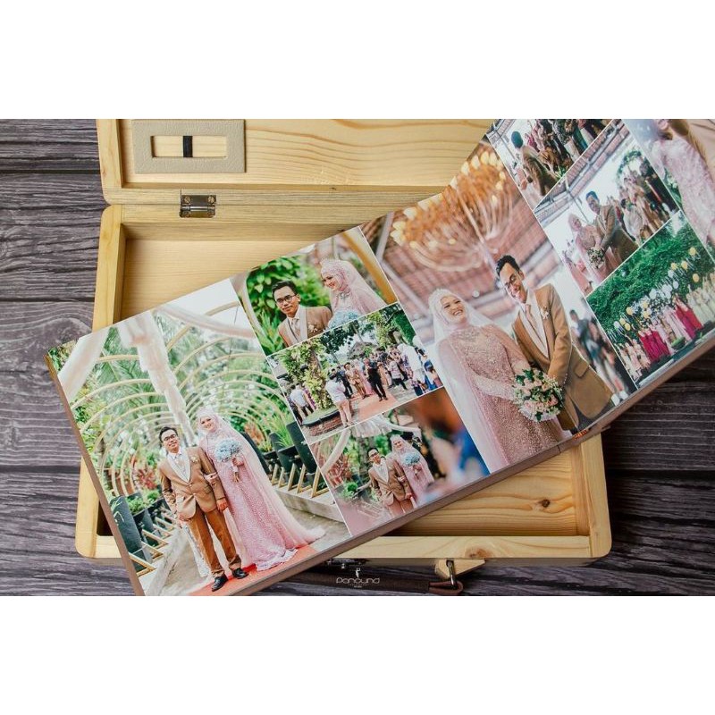 Jual Album Kolase 20x30 (Koper Kayu) Free edit layout | Shopee Indonesia