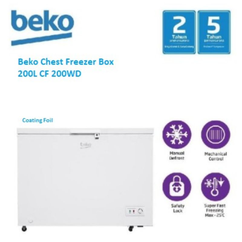 Jual BEKO CHEST FREEZER 200L CF200WD Shopee Indonesia