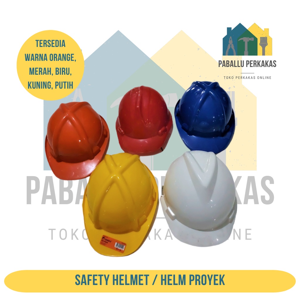 Jual Helm Proyek Safety Helmet Topi Proyek Tebal Shopee Indonesia