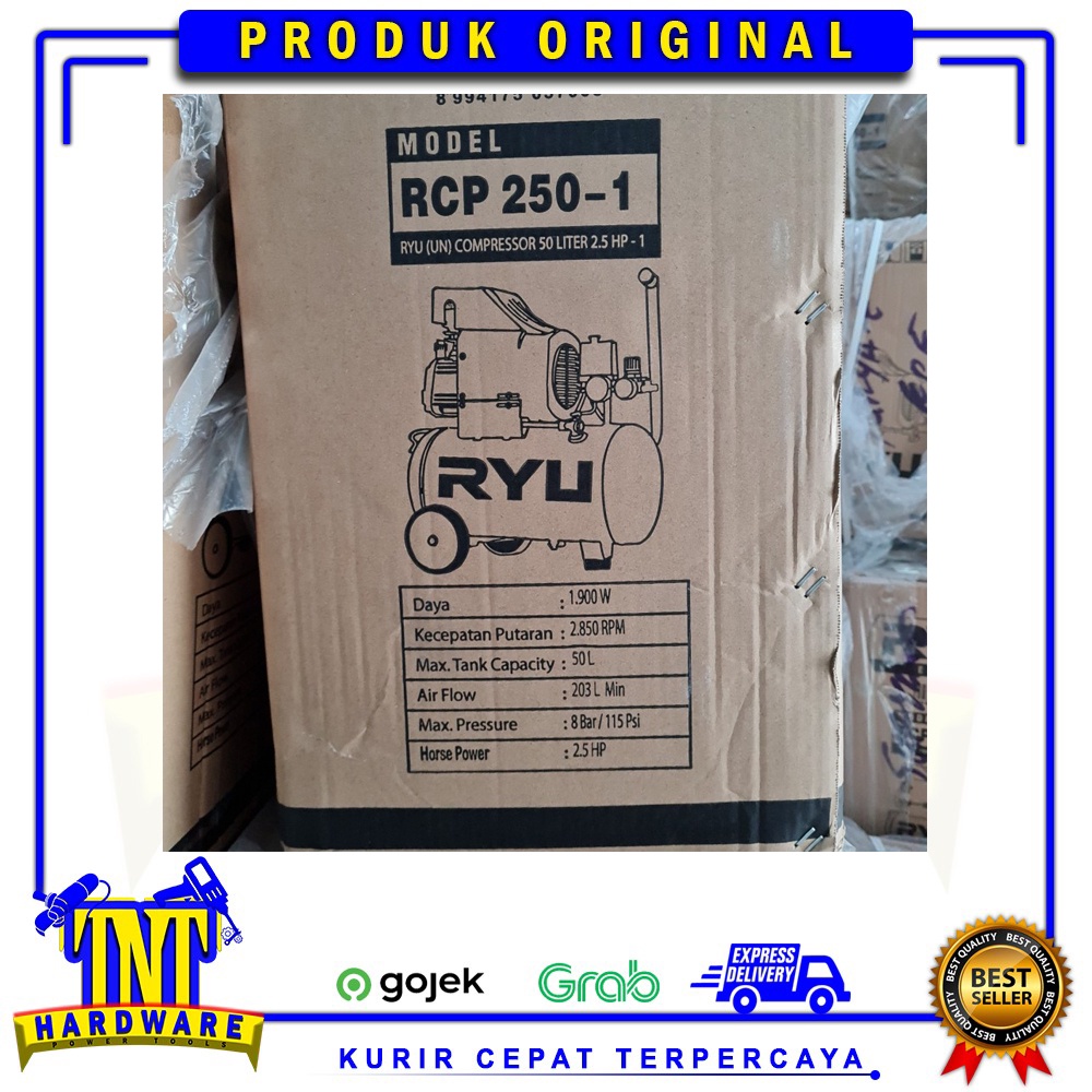 Jual RYU kompressor RCP 250-1 2,5HP 50Liter / portable compressor ryu ...
