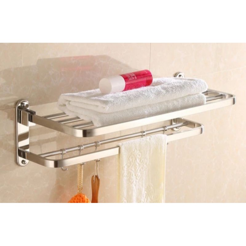 Jual rak handuk lipat stainless 60cm | Shopee Indonesia