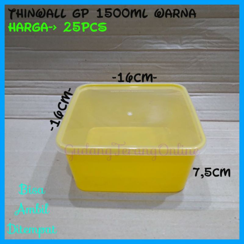 Jual Thinwall Food Container 1500ml Warna Kotak Makan Bening