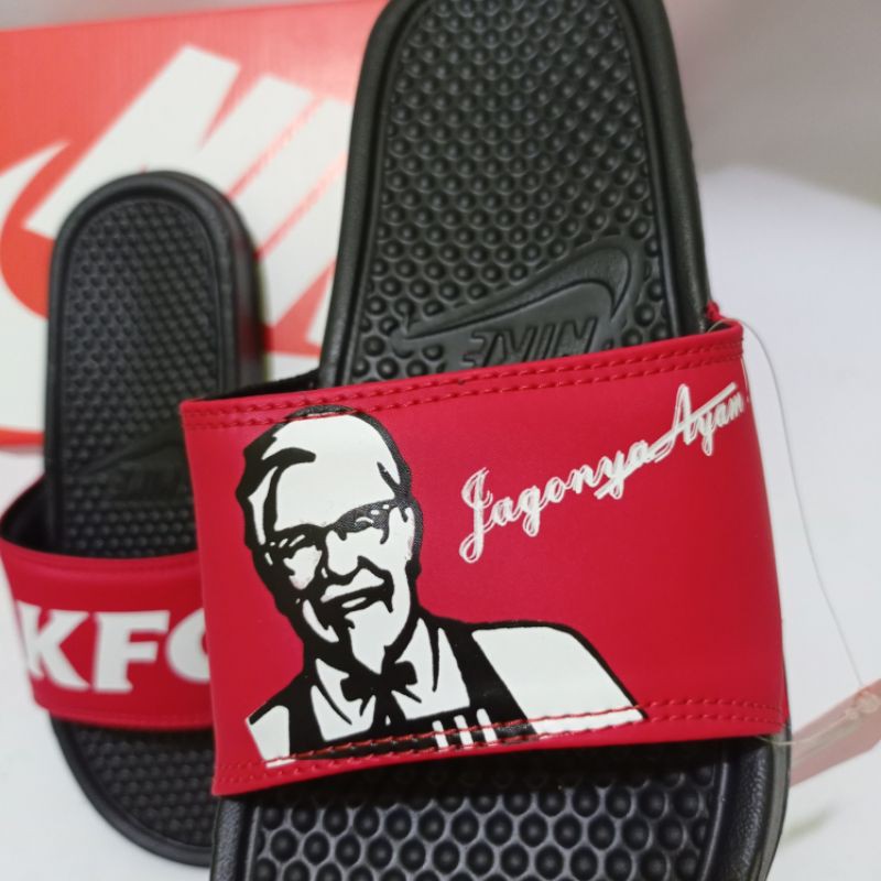 Jual SANDAL Nike Benassi X KFC Berasa Lagi di KFC Beneran Shopee