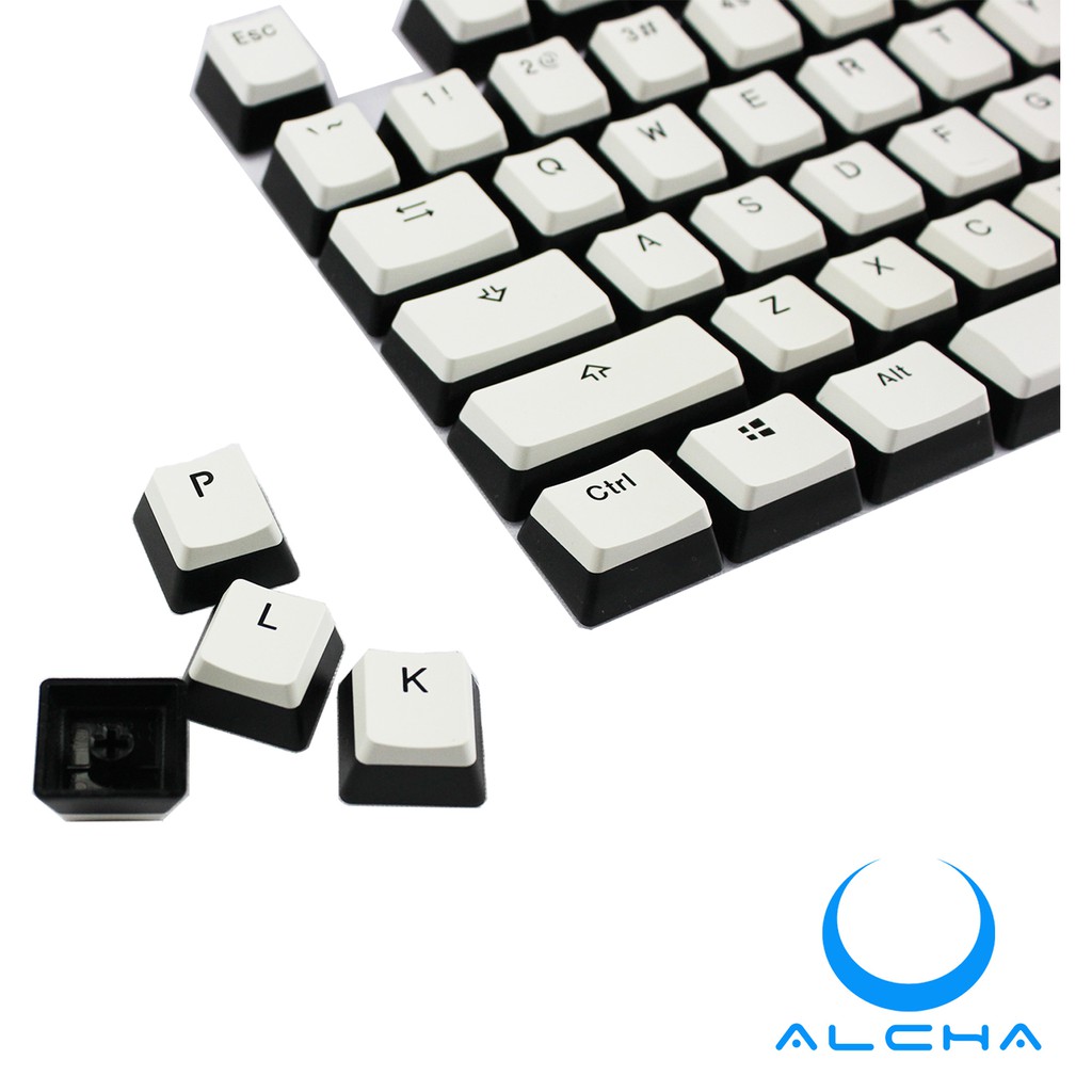 Jual ALCHA KEYCAPS PUDDING / PUDING WHITE- BLACK MECHANICAL KEYBOARD ...
