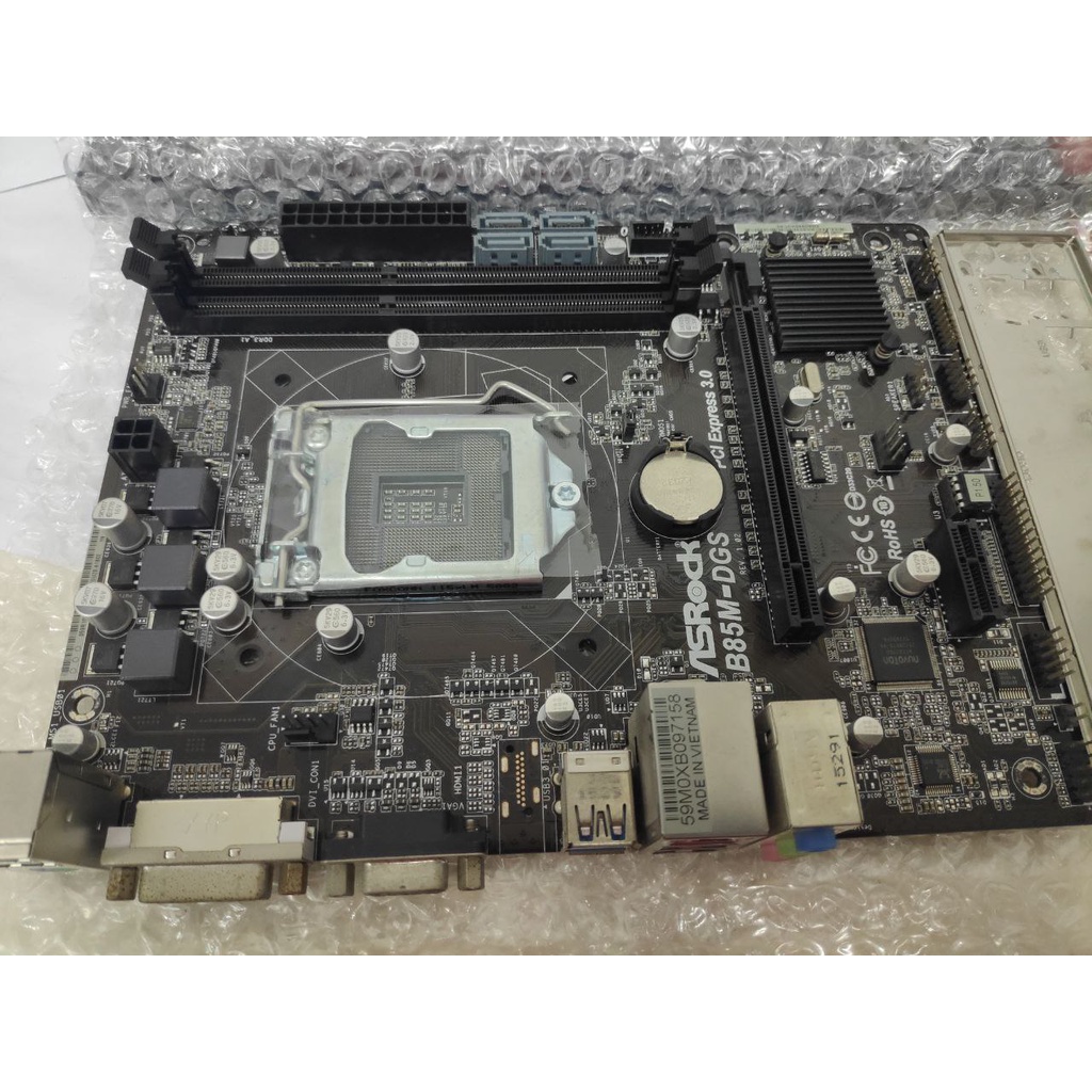Jual MOTHERBOARD B85 ASROCK B85M-DGS LGA 1150 DDR3 | Shopee Indonesia