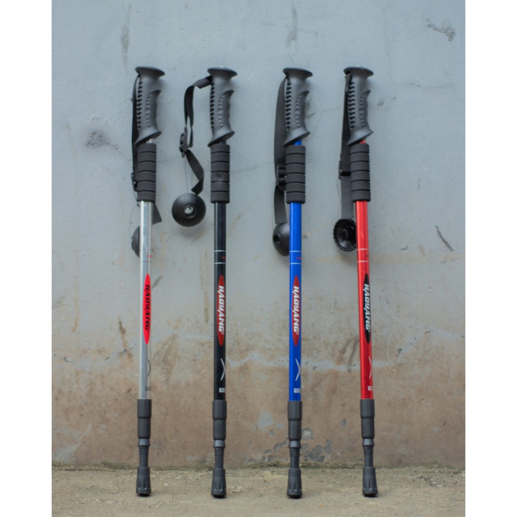 TREKKING POLE TONGKAT GUNUNG OUTDOOR HIKING TRAVELING BESI ALLOY KUAT  RINGAN PENDAKI