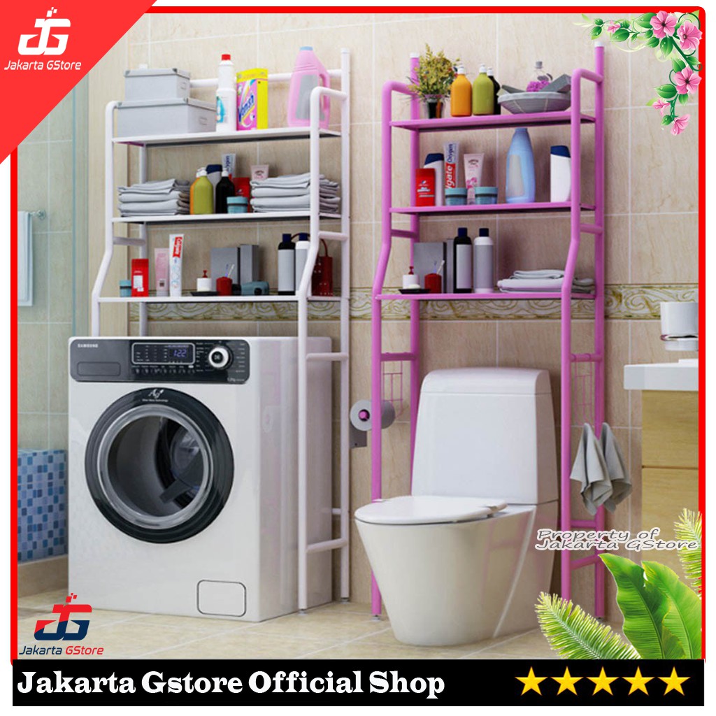 Jual Rak Mesin Cuci Dan Rak Toilet Organizer Multifungsi / Rak Toilet ...