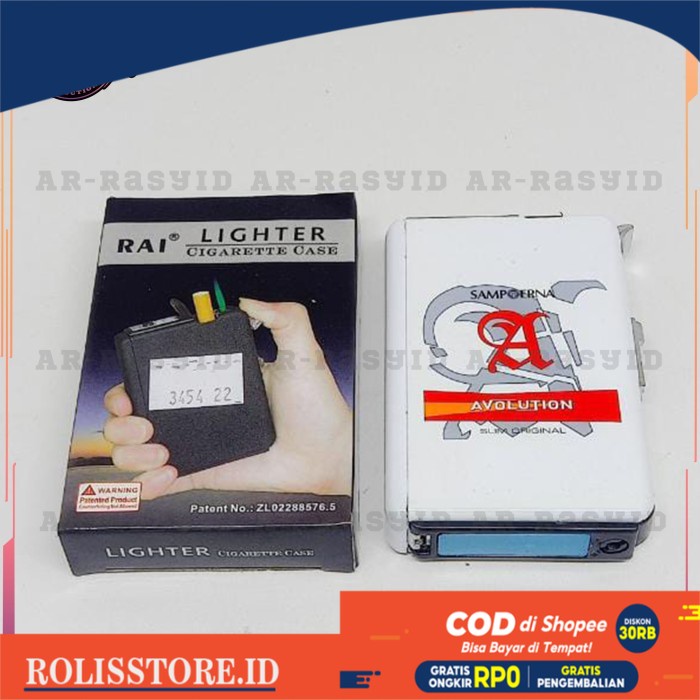 Jual Tempat Kotak Rokok Korek Api Bara Gas RAI Lighter Sampoerna ...