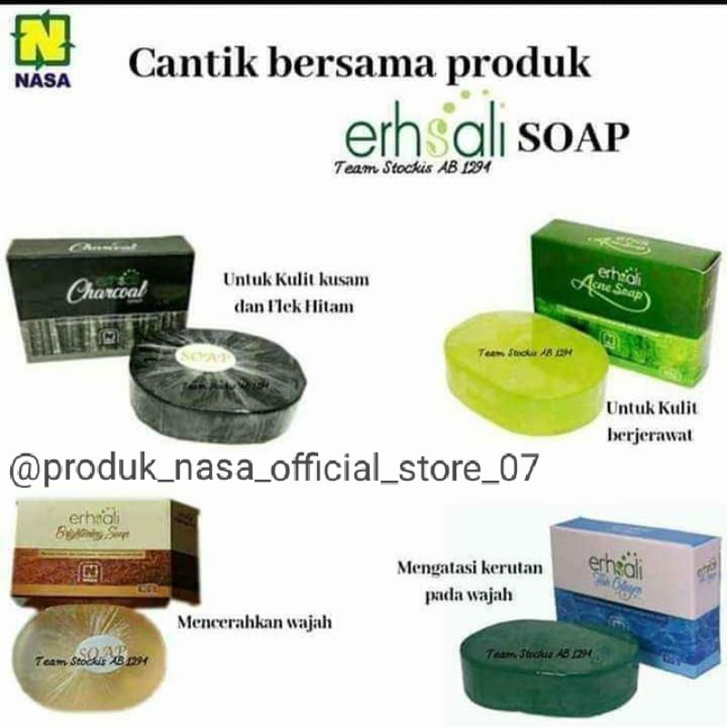 Jual Ershali Soap Acne Soap Brightening Soap Charcoal Soap Fish