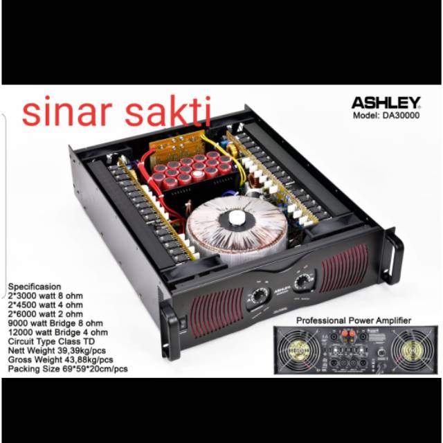Jual POWER AMPLIFIER ASHLEY DA30000/DA 30000 CLASS TD ORIGINAL Shopee