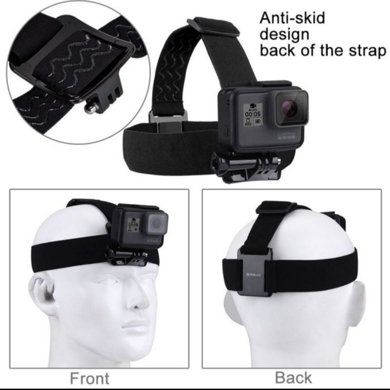 Jual HEAD STRAP Mount Stripe Anti Slide Band Action Camera Sabuk Kepala ...
