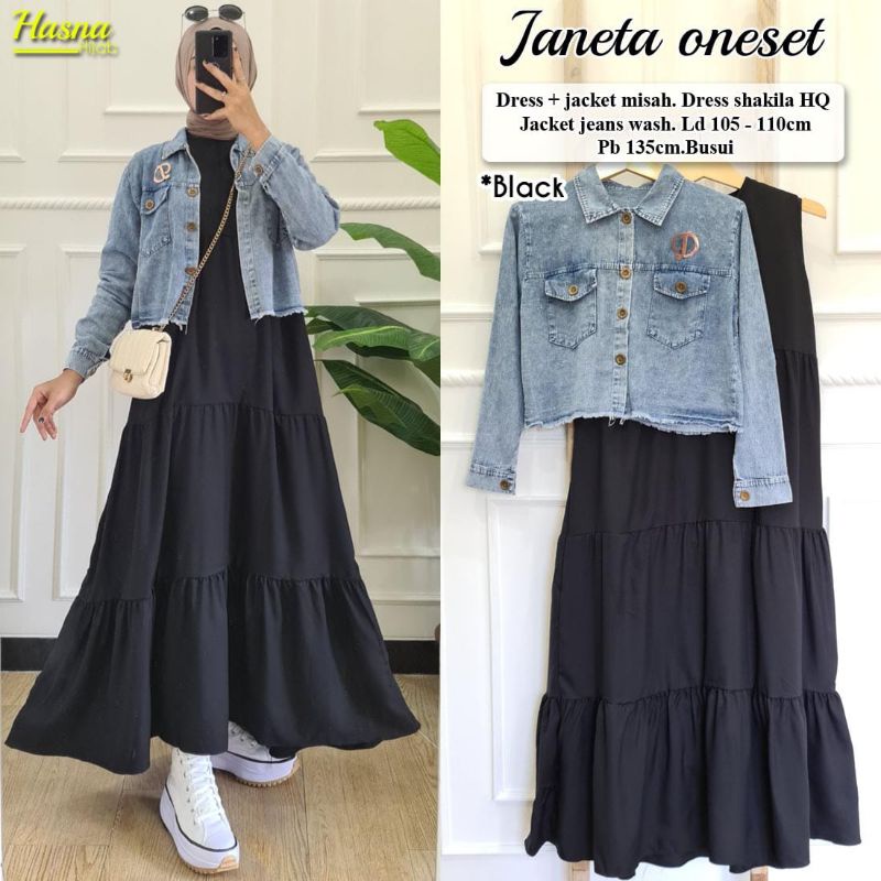 Jaket jeans 2024 dan dress