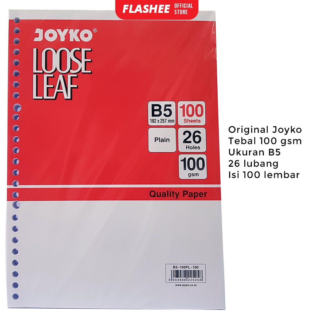 Jual Kertas Binder Polos B5 Loose Leaf Polos Kertas File Polos NOTE Isi ...