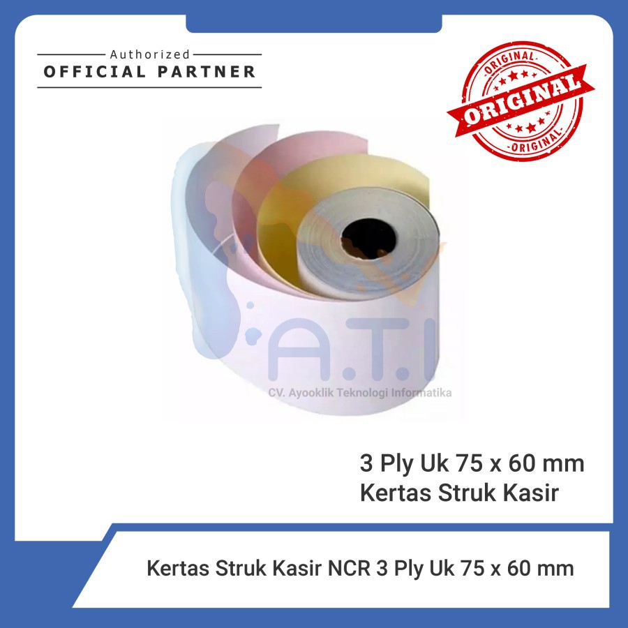 Jual Kertas Struk Kasir Ncr Ply Uk X Mm Telstruk X Paper Roll Roll Shopee