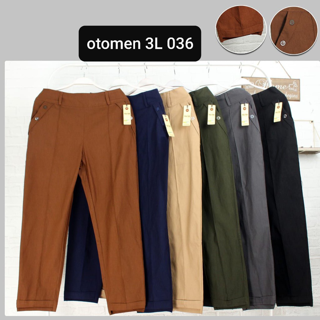 Jual Jumbo Baggy Pants Premium Size L Celana Chino Wanita Celana Chino Panjang Wanita