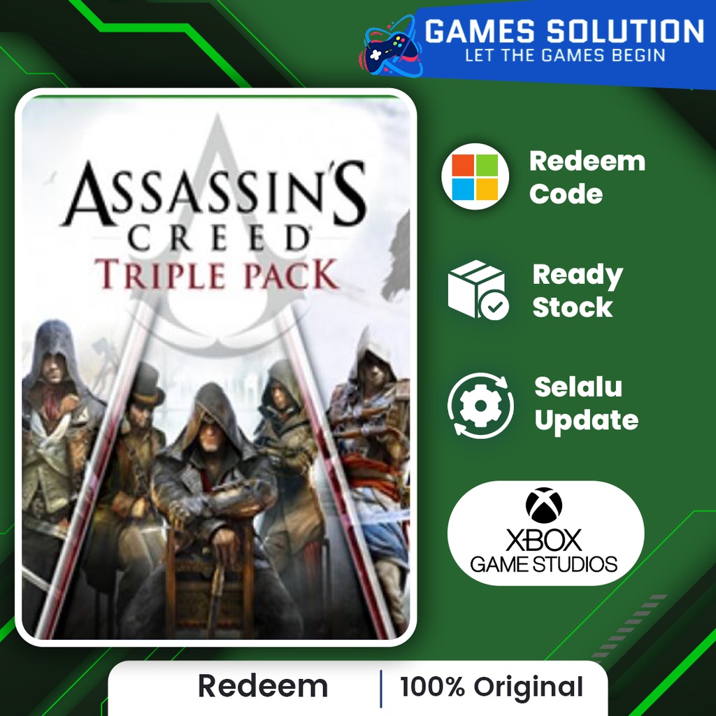 Jual Assassins Creed Triple Pack Xbox One Series Xbox Redeem Code