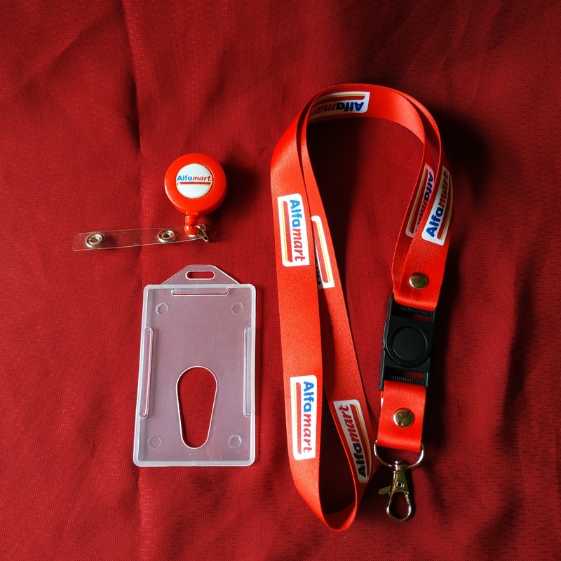 Jual Ready Lanyard Idcard Alfamart Berwarna Printing Bisa Satuan Murah