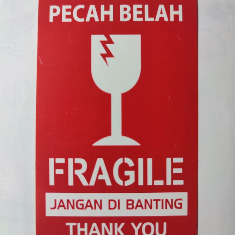 Jual [ 25 pcs ] Stiker tempel Fragile Pecah belah | Shopee Indonesia