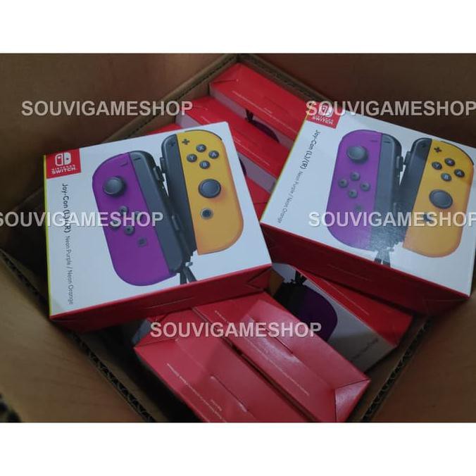Jual NINTENDO SWITCH JOYCON JOY-CON JOY CON LEFT & RIGHT PURPLE ORANGE