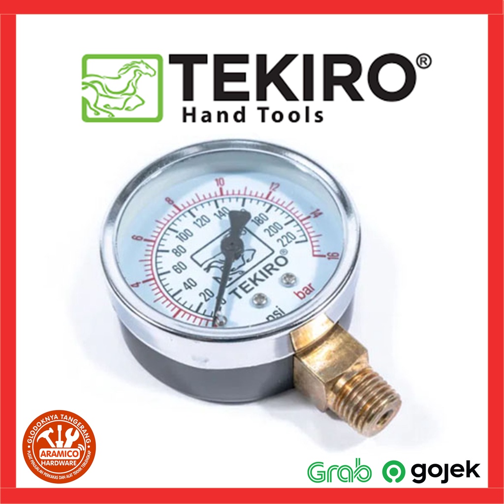 Jual Pressure Gauge 10 Bar Tekiro Shopee Indonesia