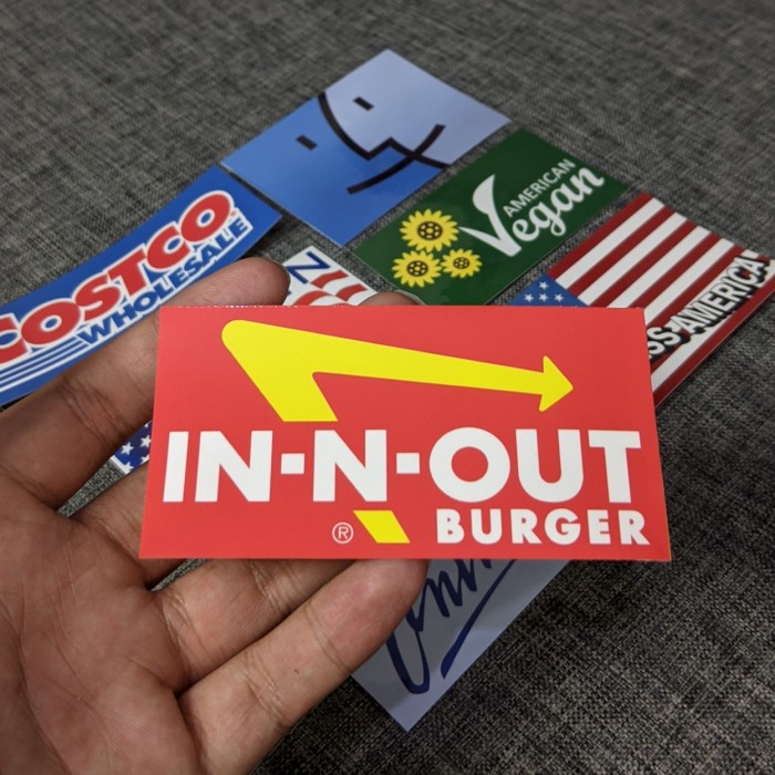 Jual Gw1R Sticker In N Out Burger Fast Food Usa Amerika F4001ekp ...