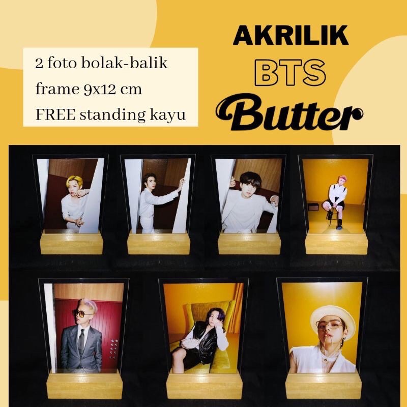 Jual PHOTO ACRILIC BTS BANGTAN AKRILIK FOTO FRAME FREE STANDING KAYU ...