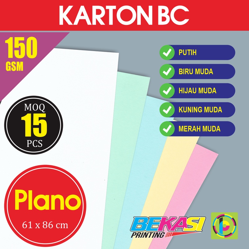 Jual Kertas Briefcard Brief Card Bc 150 Gsm Ukuran Plano 61x86 Cm Isi