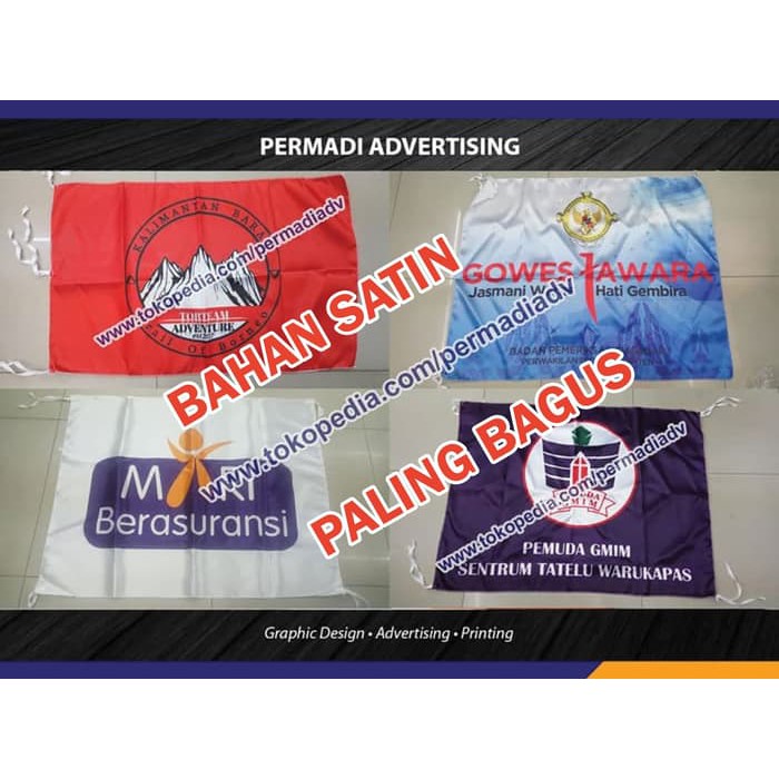 Jual Cetak Spanduk / Bendera Kain Bahan SATIN- Lebar Maksimal 1-2 M ...