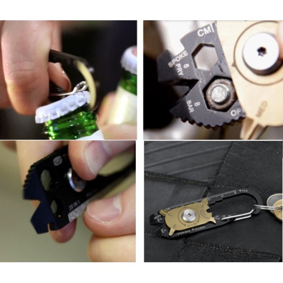 Jual Multifunctional Pocket Tool 20 in 1 EDC Survival Keychain ...