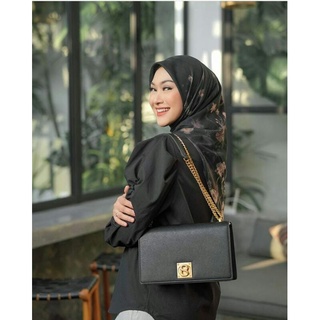 Jual READY NEW The Nada Yura izzy sling Bag Buttonscarves Alma flap small  black beige Dona bag pink