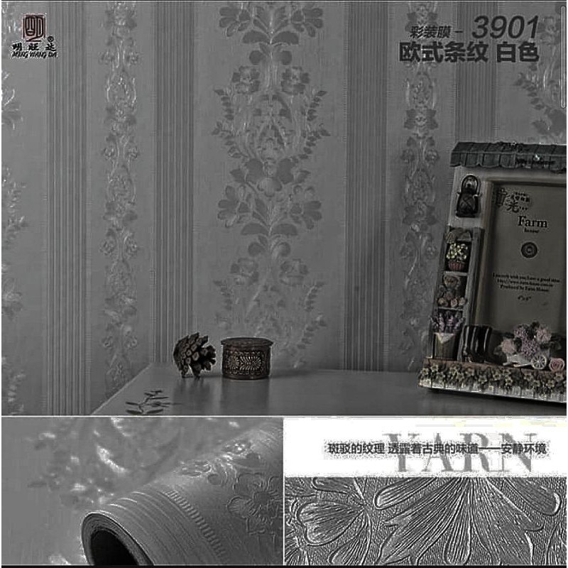 Jual Wallpaper Dinding Kamar Tidur Ruang Tamu Abu Abu Polos Bertekstur