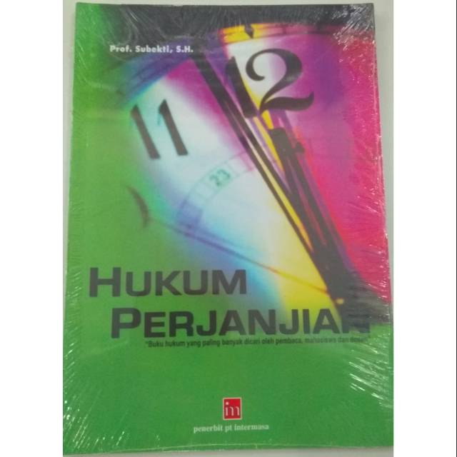 Jual Buku Hukum Perjanjian By Prof Subekti Shopee Indonesia