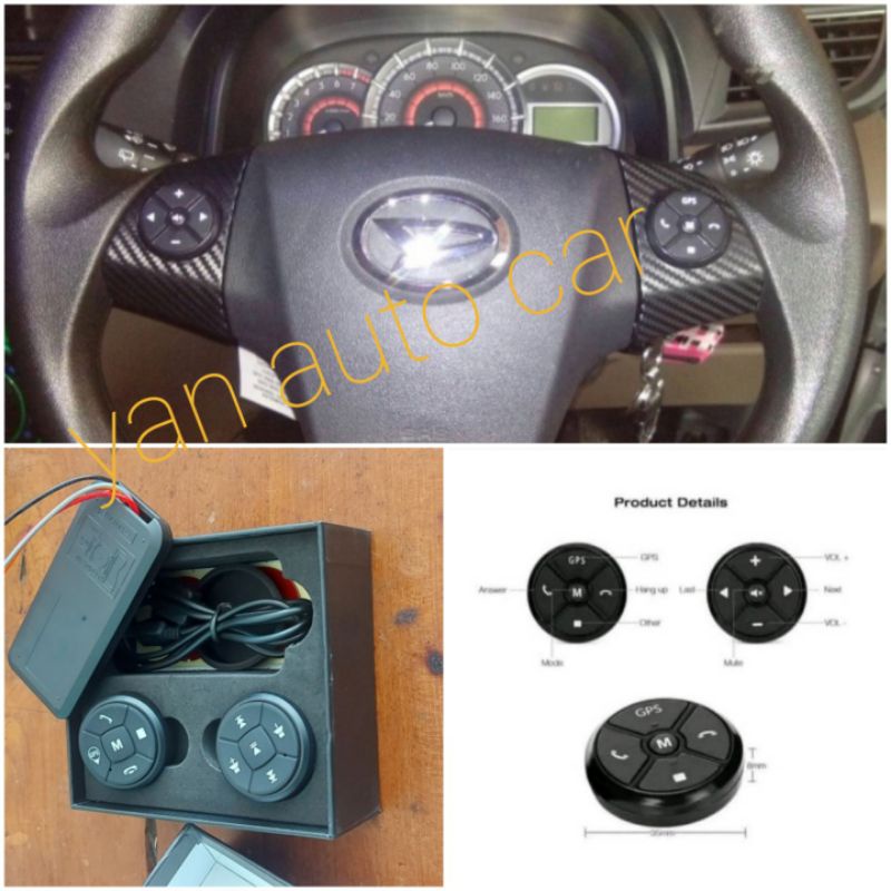 Jual Remote Stir Mobil Universal Steering Wireles Remote Control Music ...