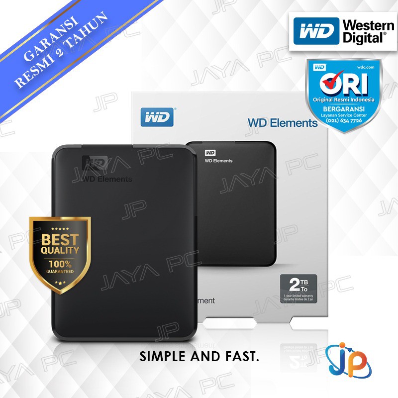 Jual WD Elements 2TB - HDD / HD / Hardisk / Harddisk External 2.5 ...