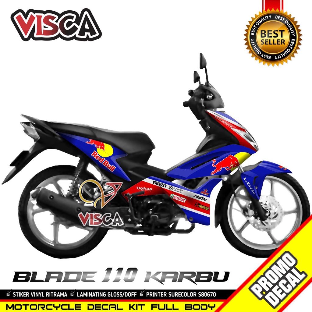 Jual Decal Blade 110 Old Full Body Stiker Motor Blade 110 Full Body ...