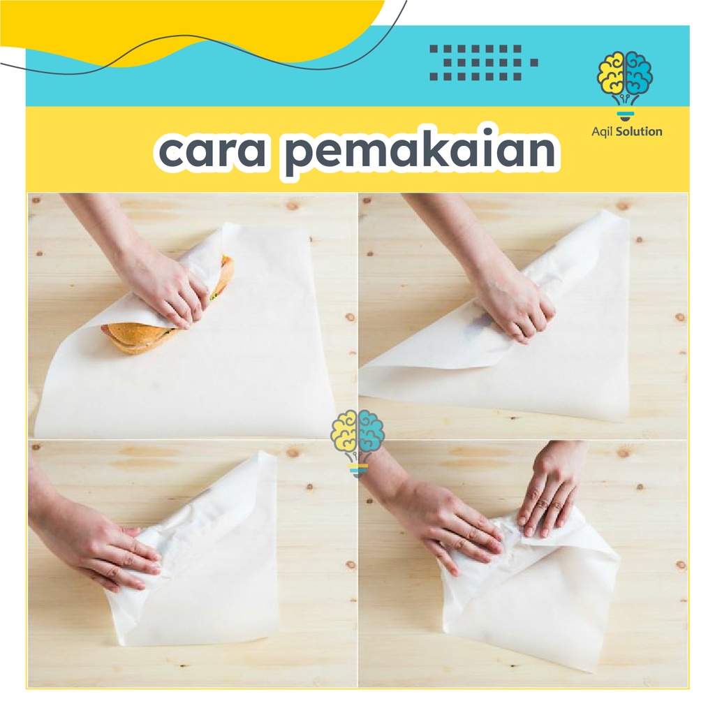 Jual (30x30cm =50 lbr) Kertas Roti Baking Paper Wrapping Foodgrade ...