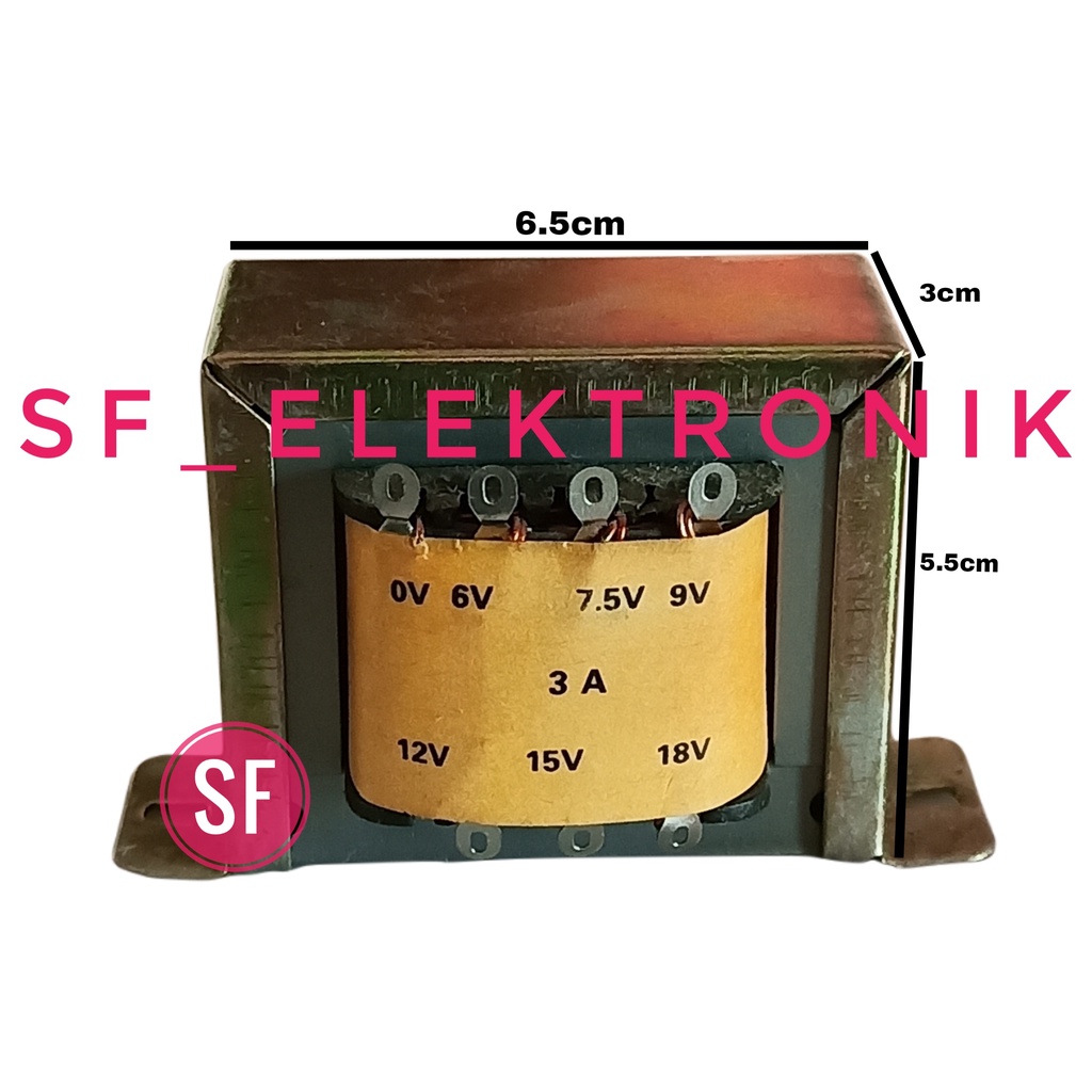 Jual Trafo Transformator 3A 0-18V NON CT Merk SANKEN | Shopee Indonesia
