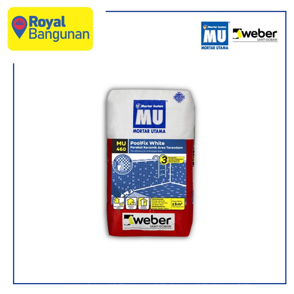 Jual Semen MU-460 Poolfix White 25Kg | Shopee Indonesia