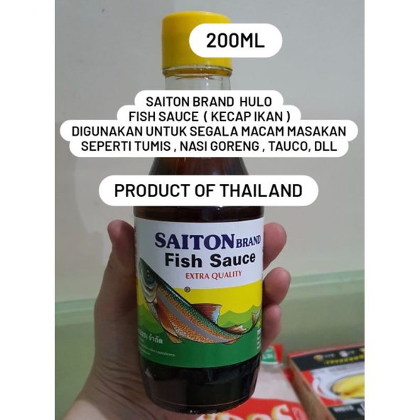 Jual 200ML KECAP IKAN HULO SAITON BRAND FISH SAUCE ORIGINAL THAILAND