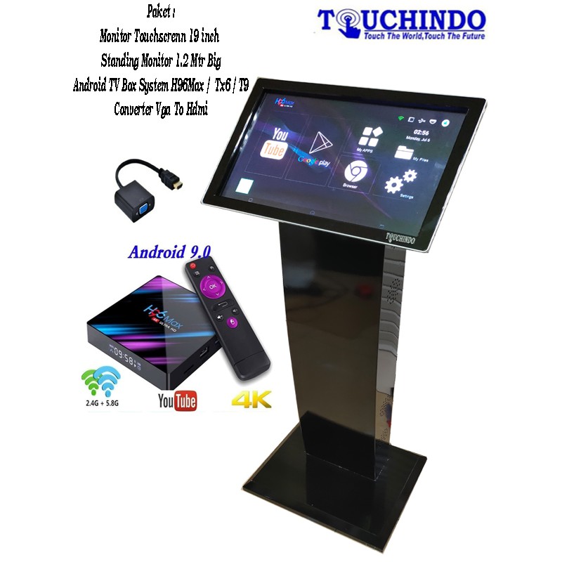 Jual Monitor Touchscreen 19 inch Stand Tinggi Besar 1.2 Mtr Plus ...