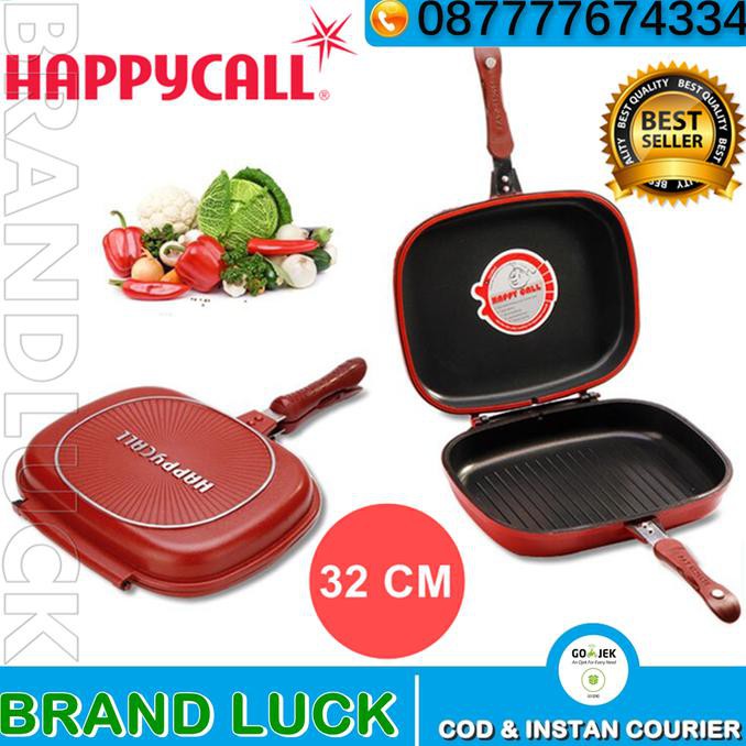 Jual Panci Anti Lengket HAPPY CALL 32 Cm Double Pan Grill Jumbo HCP32 ORI' Shopee Indonesia