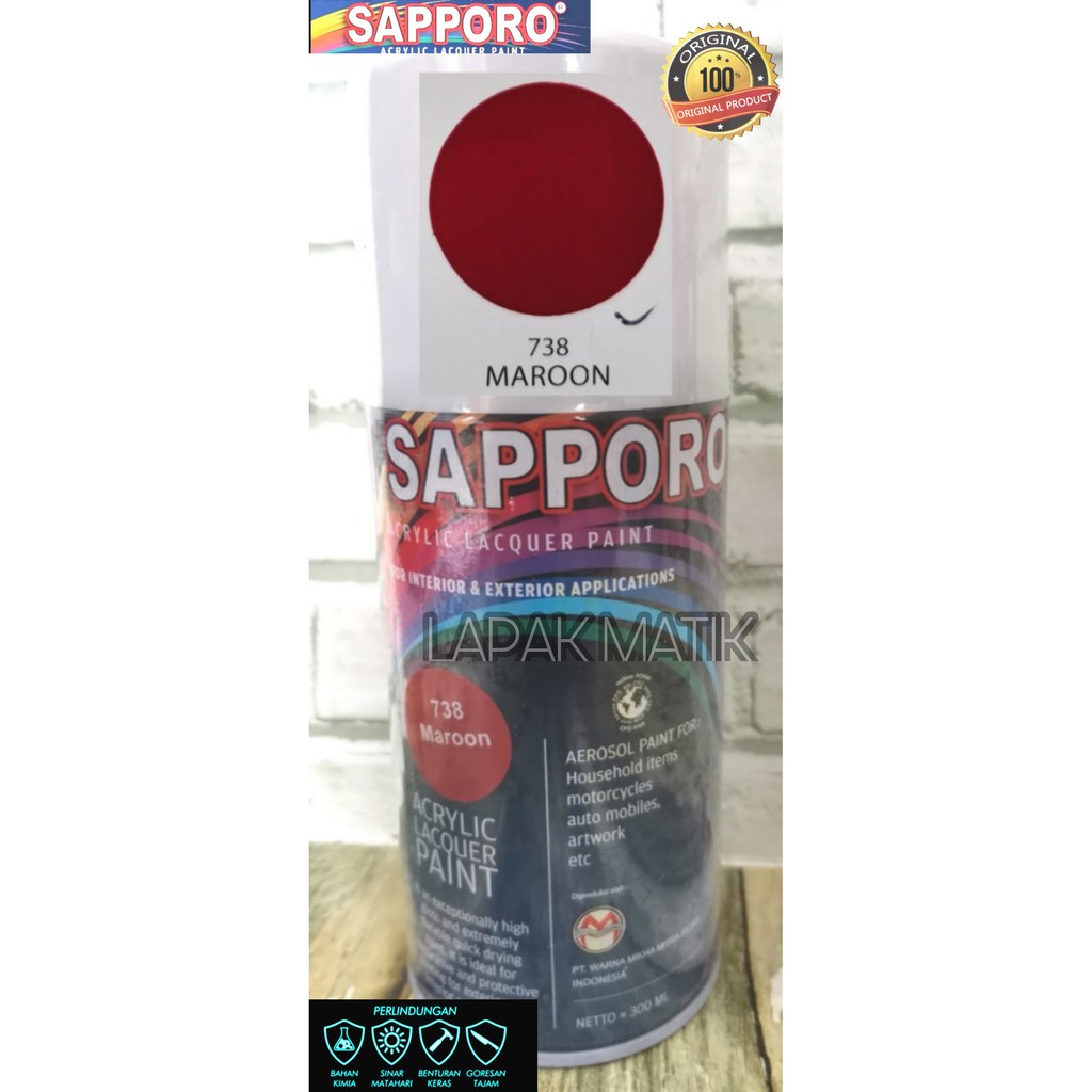 Jual Pilok Sapporo MERAH MARUN MAROON 738 300ml | Shopee Indonesia