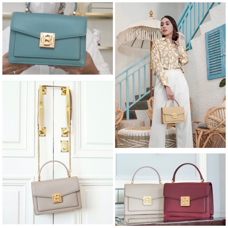 Tas buttonscarves Kate bag, Fesyen Wanita, Tas & Dompet di Carousell