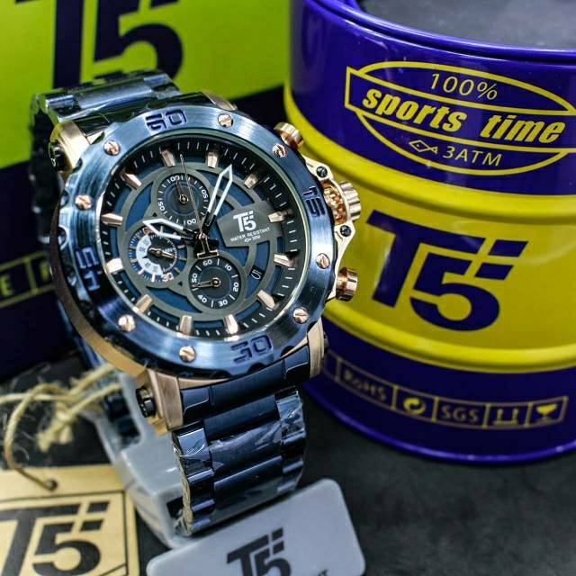 Jual Jam Tangan Pria T5 H3702 T5 H 3702 original chronograph free box